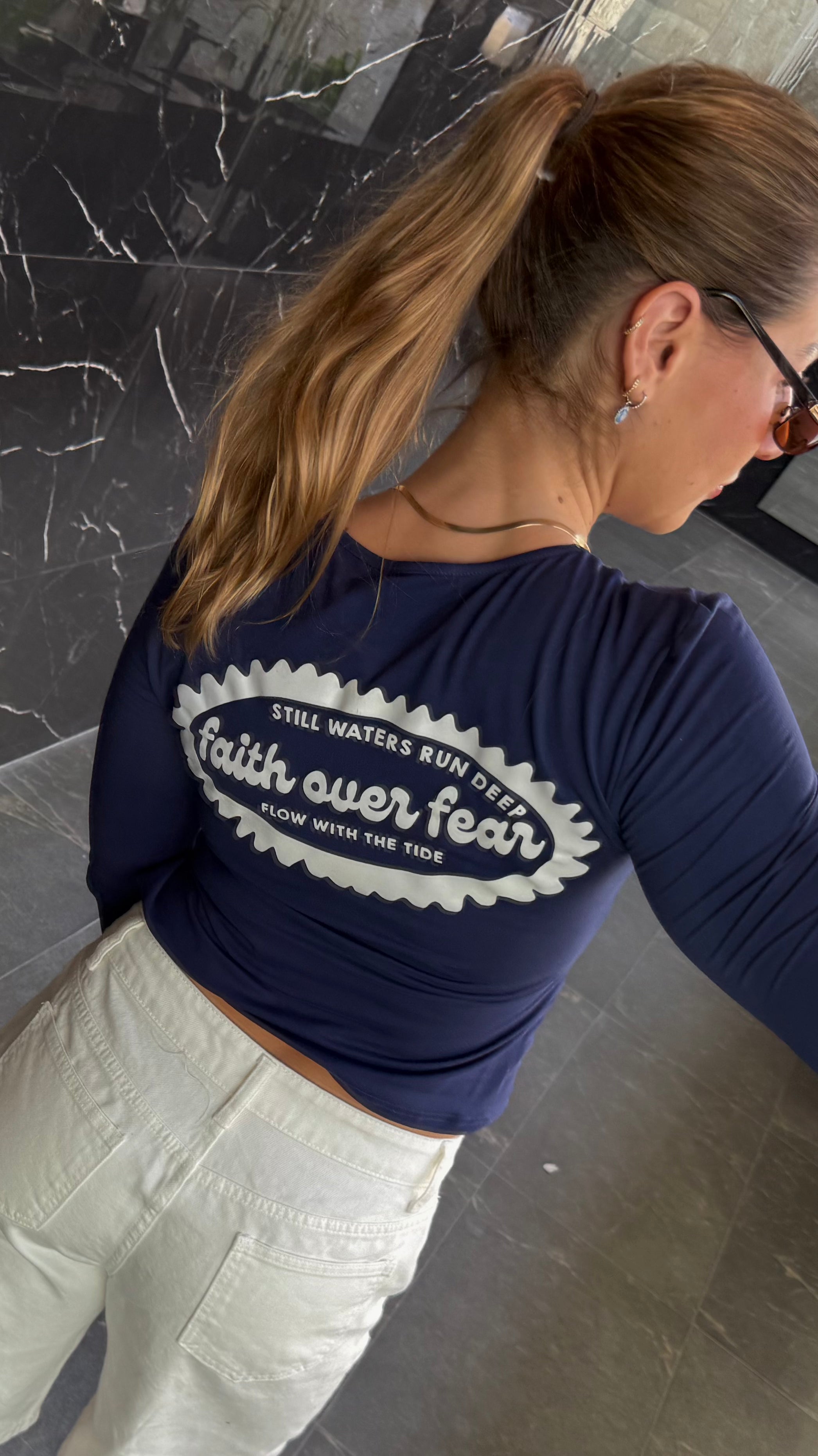 Faith over fear - long sleeve top